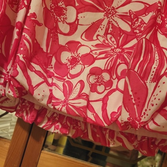 Lilly Pulitzer lobster print Jubilee size 10 strapless dress bubble hem - Picture 4 of 5